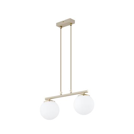 Brilagi - Lustră pe cablu MILO 2xE27/60W/230V bej/auriu