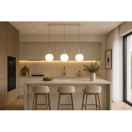 Brilagi - Lustră pe cablu MILO 3xE27/60W/230V bej/auriu
