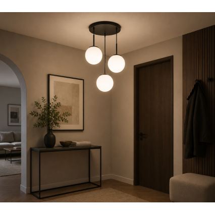 Brilagi - Lustră pe cablu MILO 3xE27/60W/230V neagră