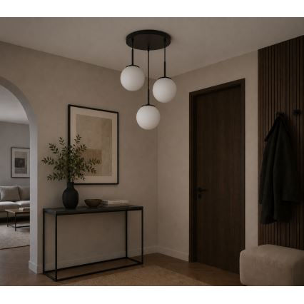 Brilagi - Lustră pe cablu MILO 3xE27/60W/230V neagră