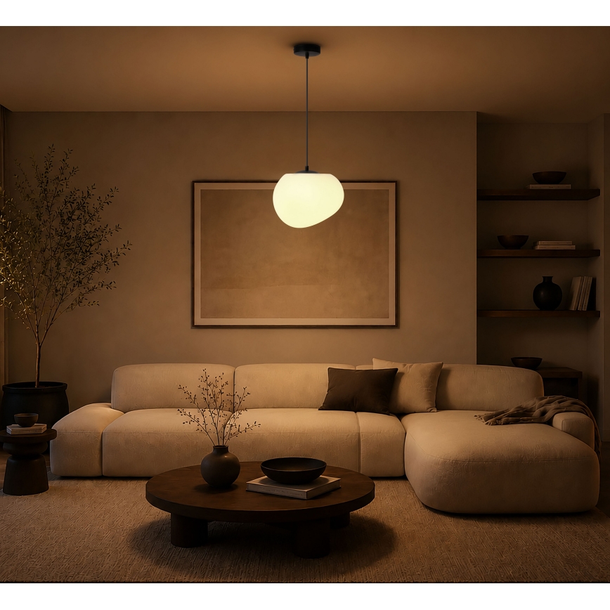 BRILAGI - Lustră pe cablu PEBBLES 1xE27/40W/230V Ø 25 cm negru