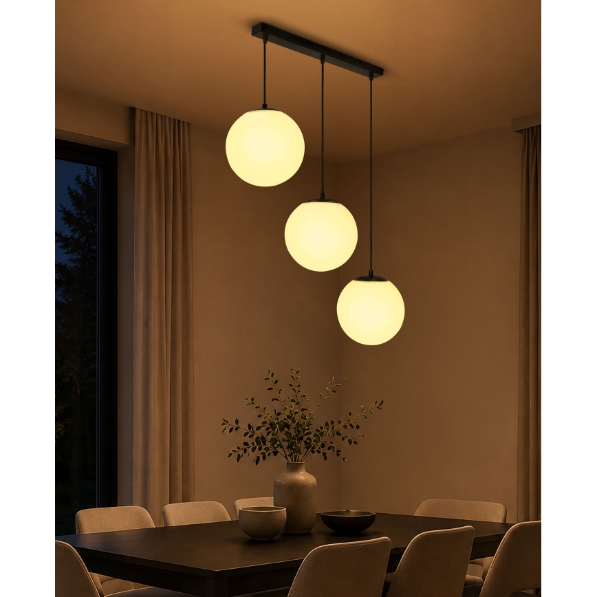 BRILAGI - Lustra pe cablu POLOS 3xE27/40W/230V neagră