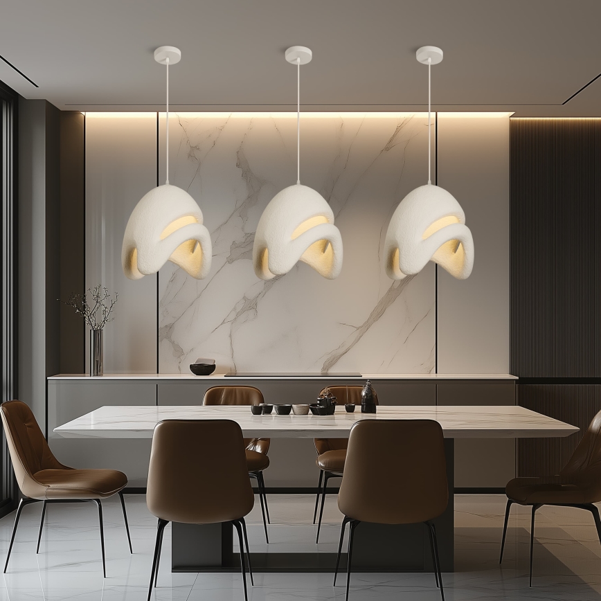 BRILAGI - Lustră pe cablu WABI SABI 1xE27/60W/230V Ø 35 cm albă