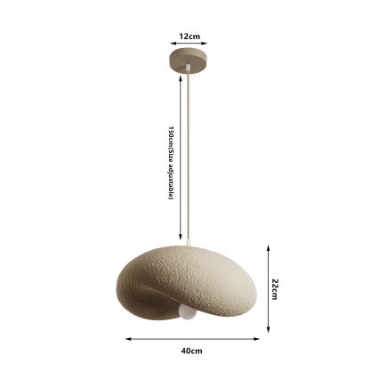 BRILAGI - Lustră pe cablu WABI SABI 1xE27/60W/230V Ø 40 cm bej