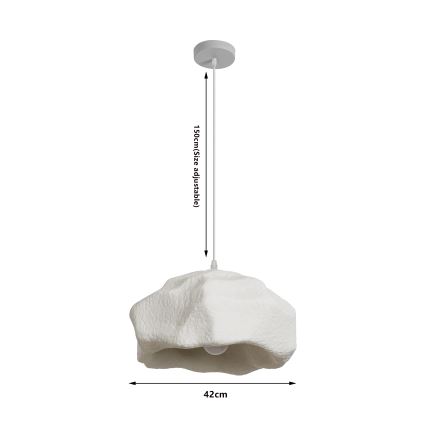 BRILAGI - Lustră pe cablu WABI SABI 1xE27/60W/230V Ø 42 cm albă