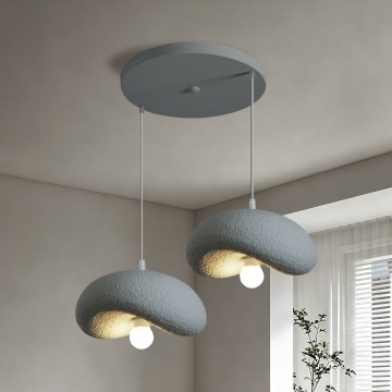 BRILAGI - Lustră pe cablu WABI SABI 2xE27/60W/230V gri