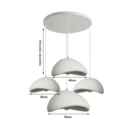 BRILAGI - Lustră pe cablu WABI SABI 4xE27/60W/230V albă