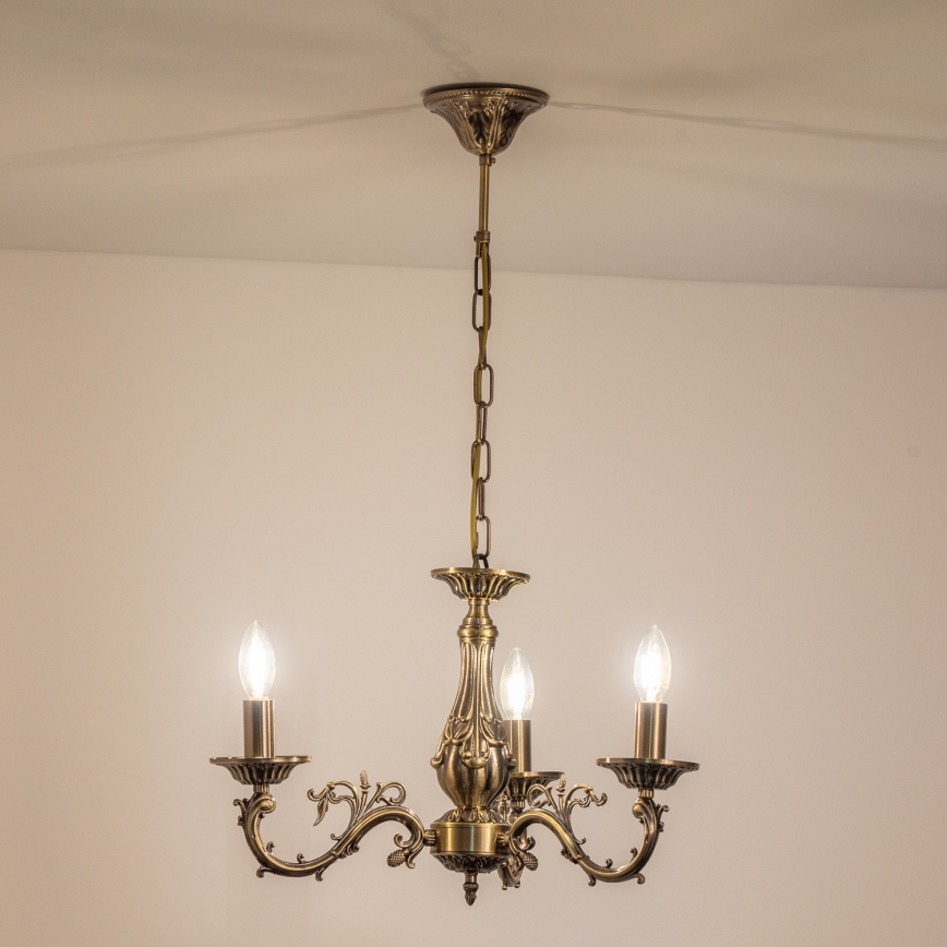 BRILAGI - Lustră pe lanț CLASSIC 3xE14/10W/230V, alamă