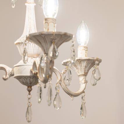 BRILAGI - Lustră pe lanț CLASSIC 3xE14/10W/230V crem/patină