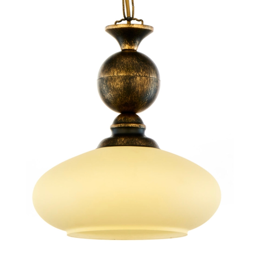 Brilagi - Lustră pe lanț MOLLERO 1xE27/15W/230V Ø 24 cm bronz/patină