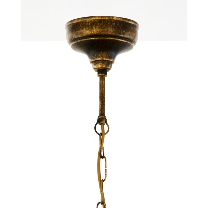 Brilagi - Lustră pe lanț MOLLERO 1xE27/15W/230V Ø 24 cm bronz/patină