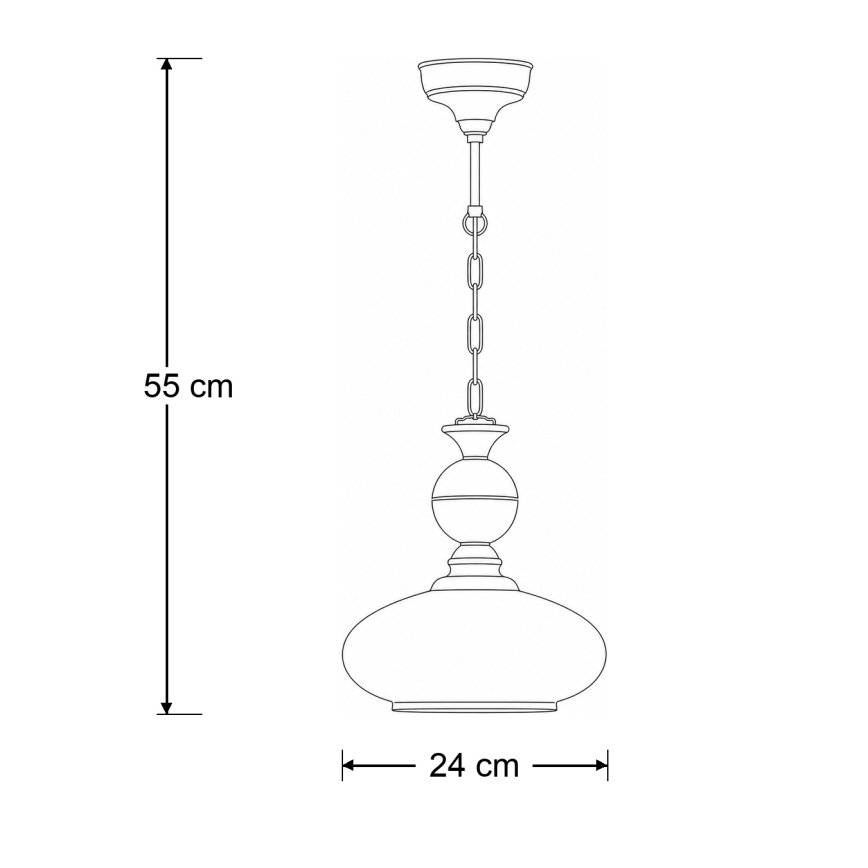 Brilagi - Lustră pe lanț MOLLERO 1xE27/15W/230V Ø 24 cm bronz/patină