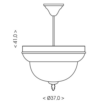 Brilagi - Lustră pe tijă DAHLIA 3xE27/40W/230V Ø 37 cm, alamă