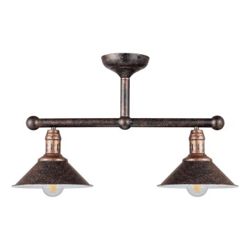 BRILAGI - Lustră pe tijă FORGE 2xE27/60W/230V cupru/patină
