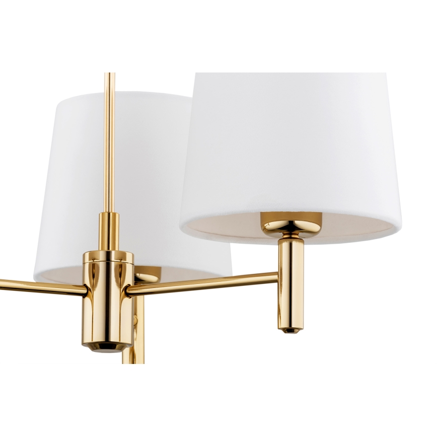 Brilagi - Lustră pe tijă MONTE 3xE27/15W/230V crem/auriu