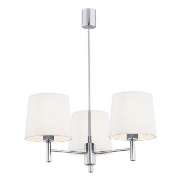 Brilagi - Lustră pe tijă MONTE 3xE27/15W/230V crem/crom lucios