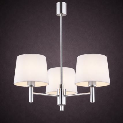 Brilagi - Lustră pe tijă MONTE 3xE27/15W/230V crem/crom lucios