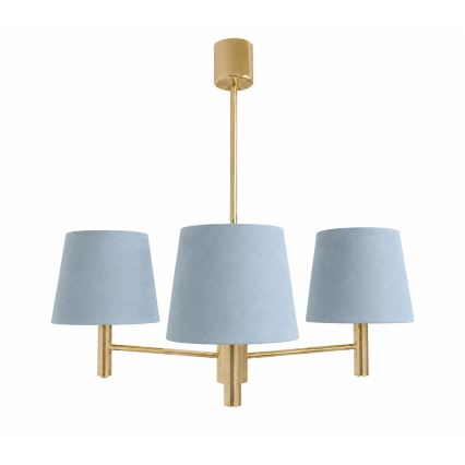 Brilagi - Lustră pe tijă MONTE 3xE27/60W/230V albastru/auriu