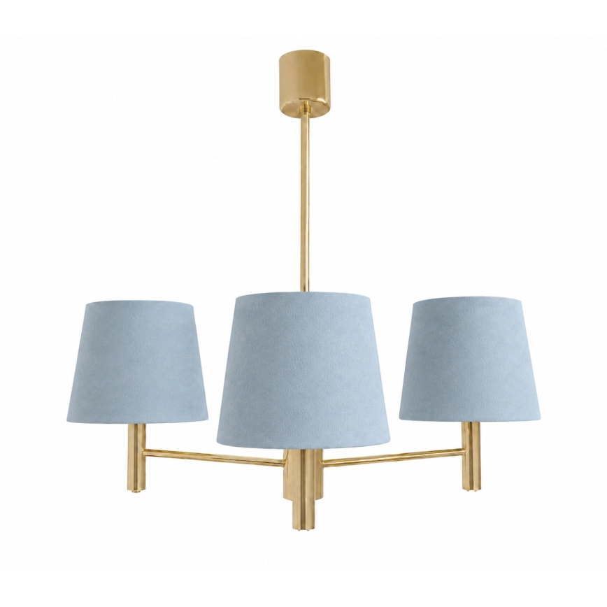 Brilagi - Lustră pe tijă MONTE 3xE27/60W/230V albastru/auriu