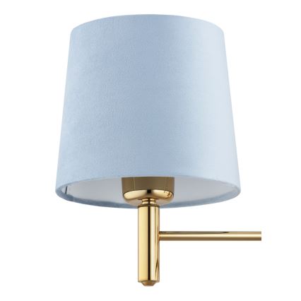 Brilagi - Lustră pe tijă MONTE 3xE27/60W/230V albastru/auriu
