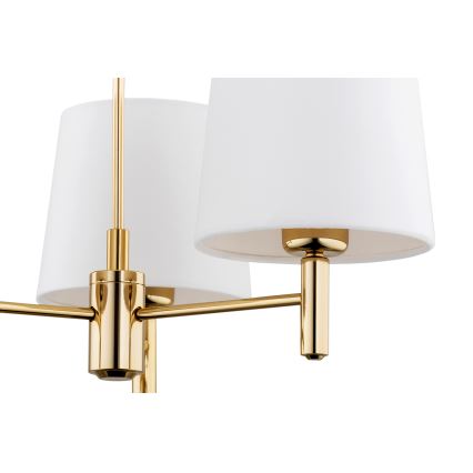 Brilagi - Lustră pe tijă MONTE 3xE27/60W/230V crem/auriu