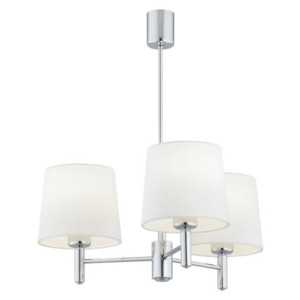 Brilagi - Lustră pe tijă MONTE 3xE27/60W/230V crem/crom lucios