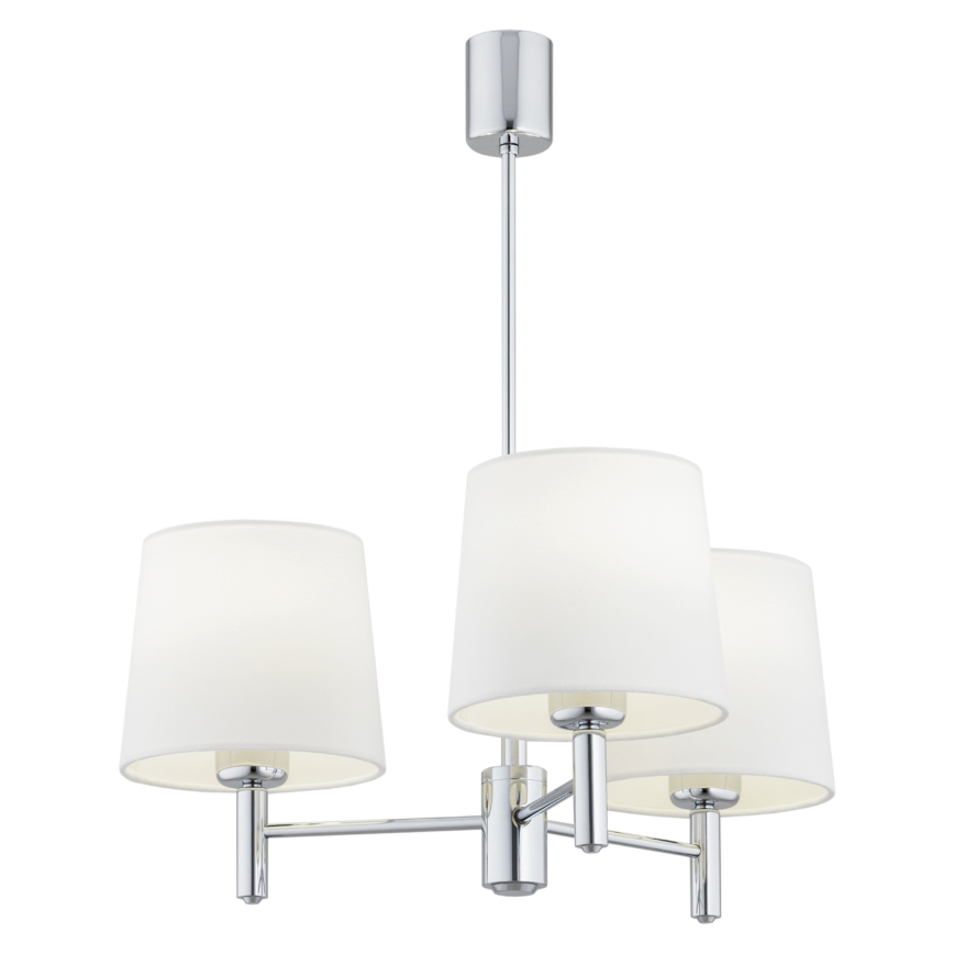 Brilagi - Lustră pe tijă MONTE 3xE27/60W/230V crem/crom lucios