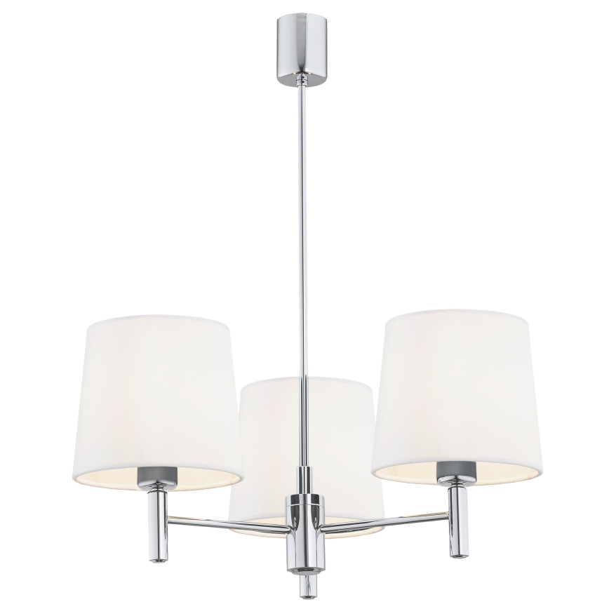 Brilagi - Lustră pe tijă MONTE 3xE27/60W/230V crem/crom lucios