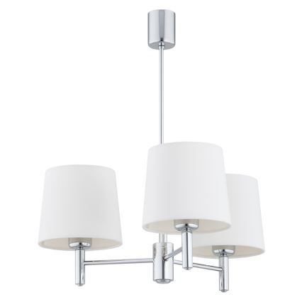 Brilagi - Lustră pe tijă MONTE 3xE27/60W/230V crem/crom lucios