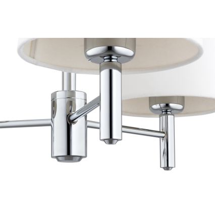 Brilagi - Lustră pe tijă MONTE 3xE27/60W/230V crem/crom lucios