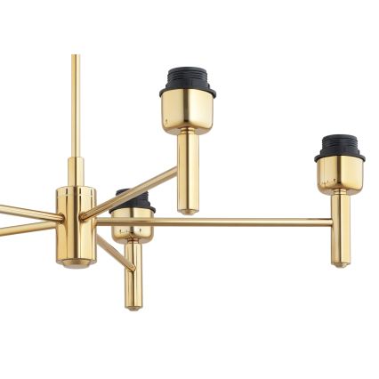 Brilagi - Lustră pe tijă MONTE 5xE27/60W/230V negru/auriu