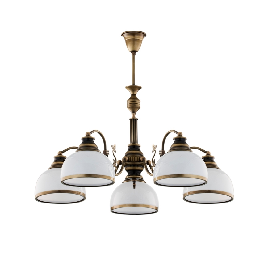 Brilagi - Lustră pe tijă TAURUS 5xE27/15W/230V diam. 70 cm bronz