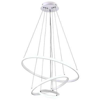 Brilagi - Candelabru LED dimerizabil CIRCLE, cu suspensie pe cablu, 90W/230V, 3000–6500K, diametru 60 cm + telecomandă