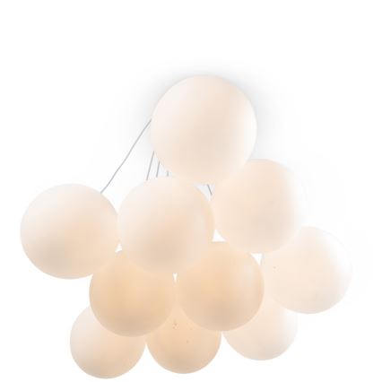 Brilagi - Lustră suspendată cu cablu GLOBE 10xE14/15W/230V albă
