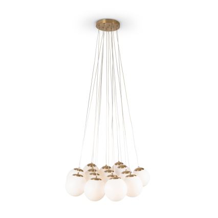 Brilagi - Lustră suspendată cu cablu GLOBE 15xE14/15W/230V albă