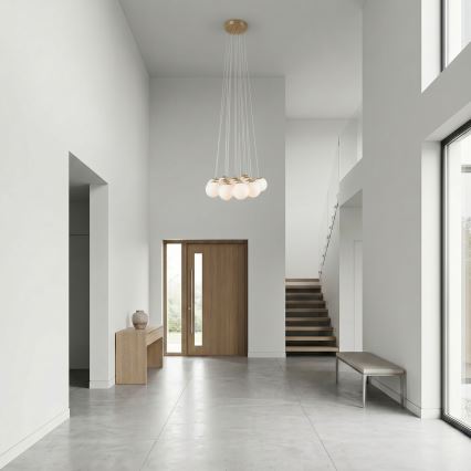 Brilagi - Lustră suspendată cu cablu GLOBE 15xE14/15W/230V albă