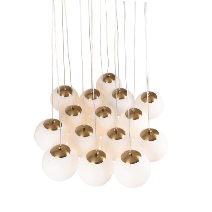 Brilagi - Lustră suspendată cu cablu GLOBE 15xE14/15W/230V albă
