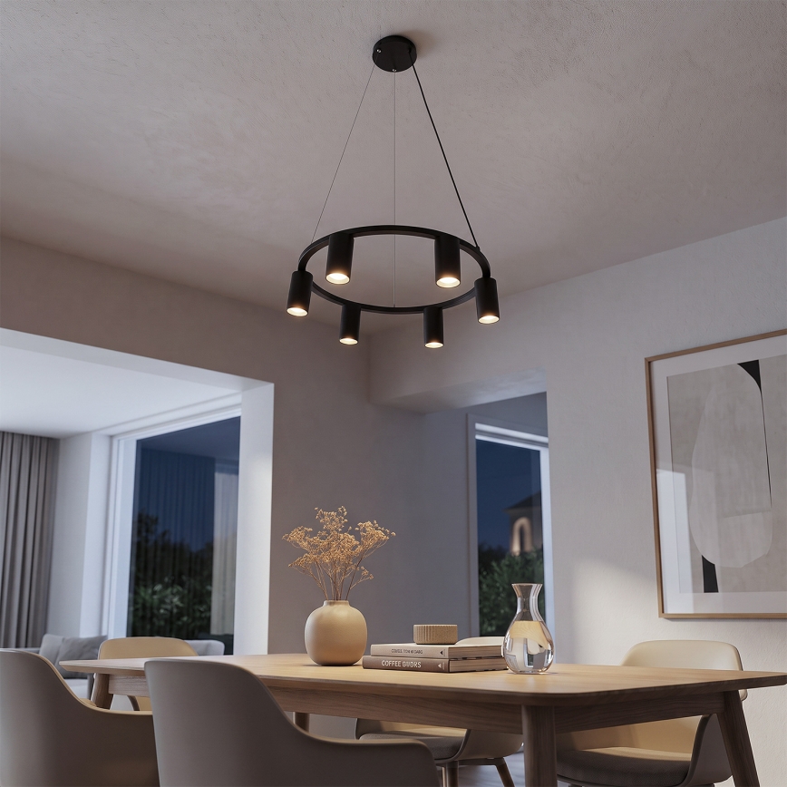 BRILAGI - Lustră suspendată cu cablu SELE 6xGU10/30W/230V neagră