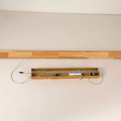Brilagi - Lustră suspendată cu cablu UMEA WOOD LED/30W/230V 120 cm lemn