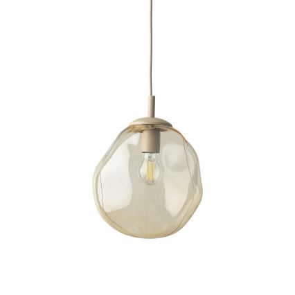 Brilagi - Lustră suspendată cu cablu VULCANO 1xE27/15W/230V bej/bej fumuriu