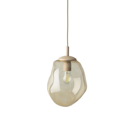 Brilagi - Lustră suspendată cu cablu VULCANO 1xE27/15W/230V bej/bej fumuriu