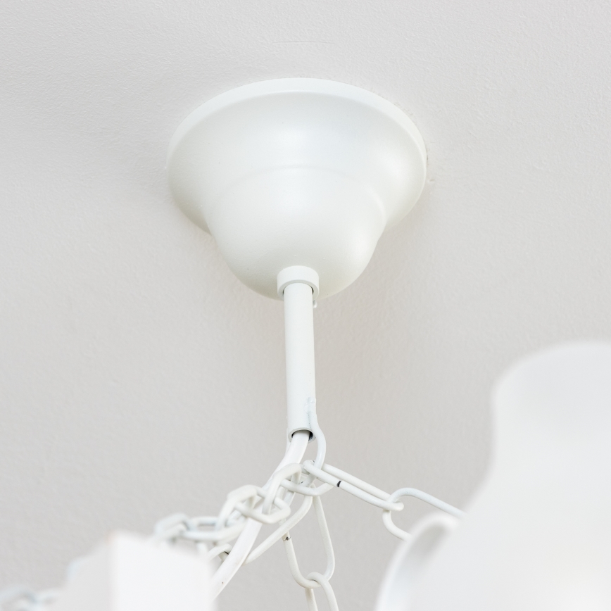 Brilagi - Lustră suspendată cu lanț QUEEN 8xE14/40W/230V fag/crem