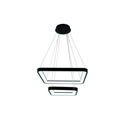 Brilagi - Lustru LED dimabil suspendat pe cablu FALCON SLIM, 78 W, 230 V, 3000–6500 K, 50x50 cm, negru + telecomandă
