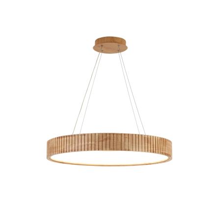 Brilagi - Lustru LED suspendat pe cablu FALCON WOOD MODERN, 40 W, 230 V, 3000/4000/6000 K, Ø 60 cm, lemn