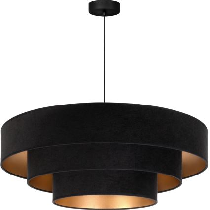 Brilagi - Lustră suspendată LUNETA 3xE27/60W/230V, Ø 80 cm, negru/auriu