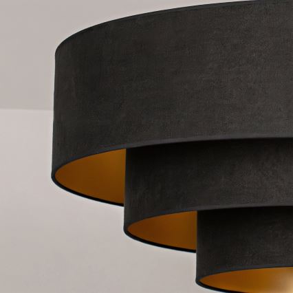 Brilagi - Lustră suspendată LUNETA 3xE27/60W/230V, Ø 80 cm, negru/auriu