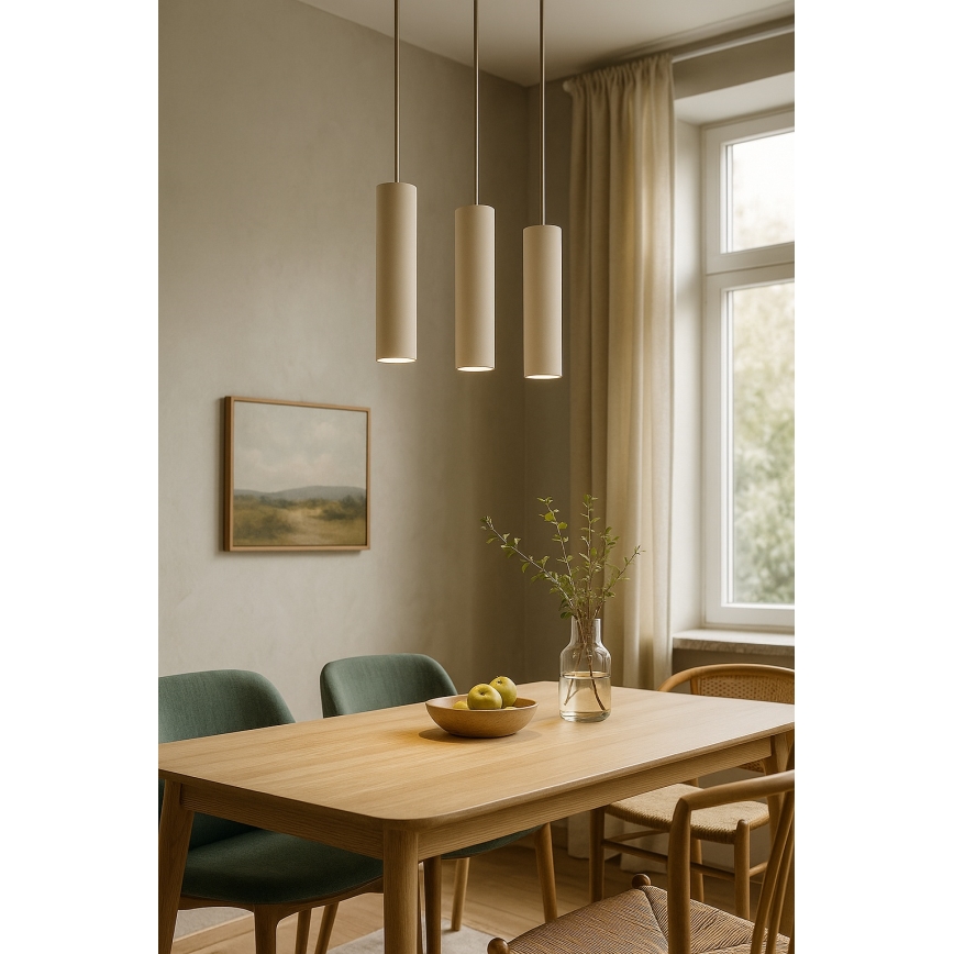 Brilagi - Lustra suspendată pe cablu 1xGU10/15W/230V bej/auriu