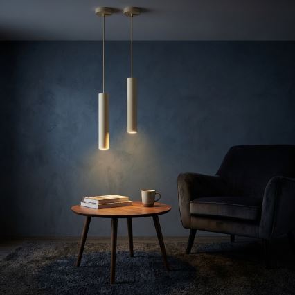 Brilagi - Lustra suspendată pe cablu 1xGU10/15W/230V bej/auriu