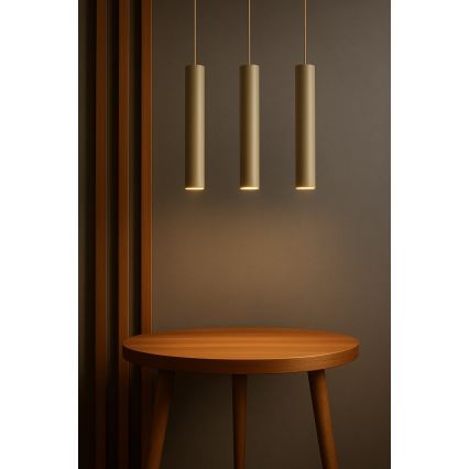 Brilagi - Lustra suspendată pe cablu 1xGU10/15W/230V bej/auriu