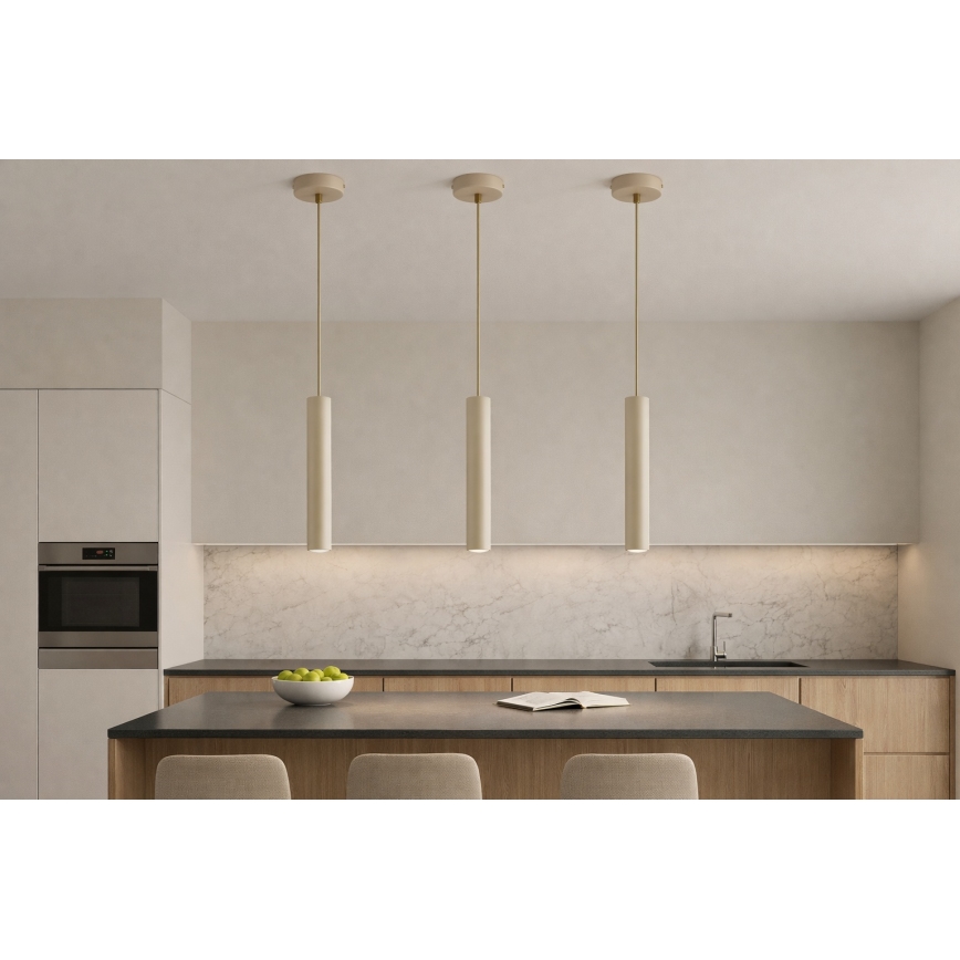 Brilagi - Lustra suspendată pe cablu 1xGU10/15W/230V bej/auriu